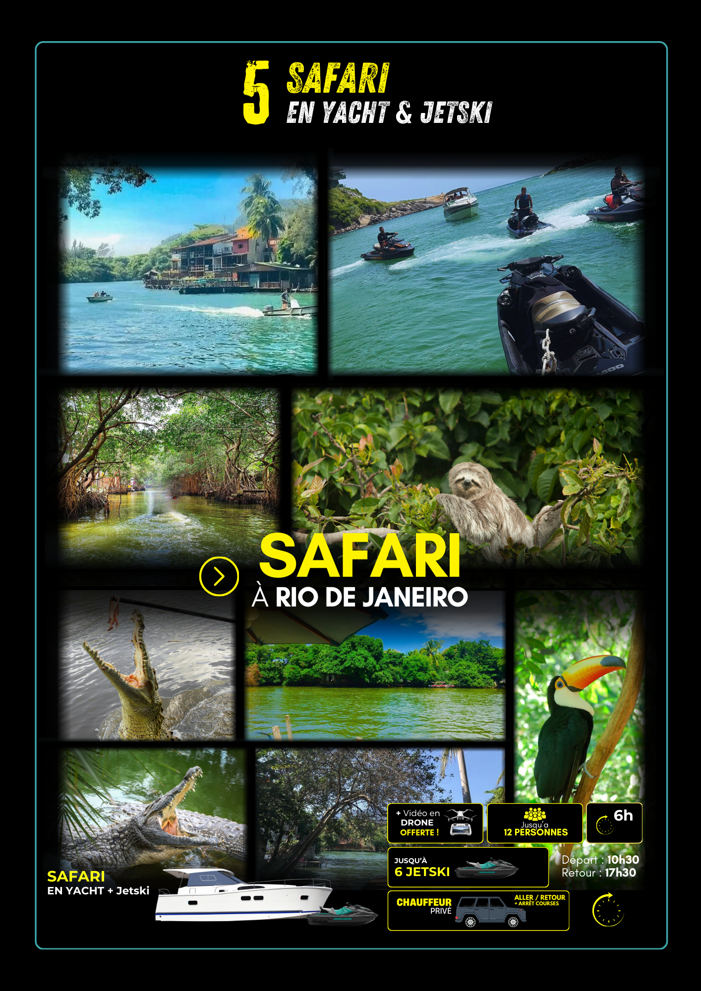 SAFARI <br> Yacht privé + Jetski